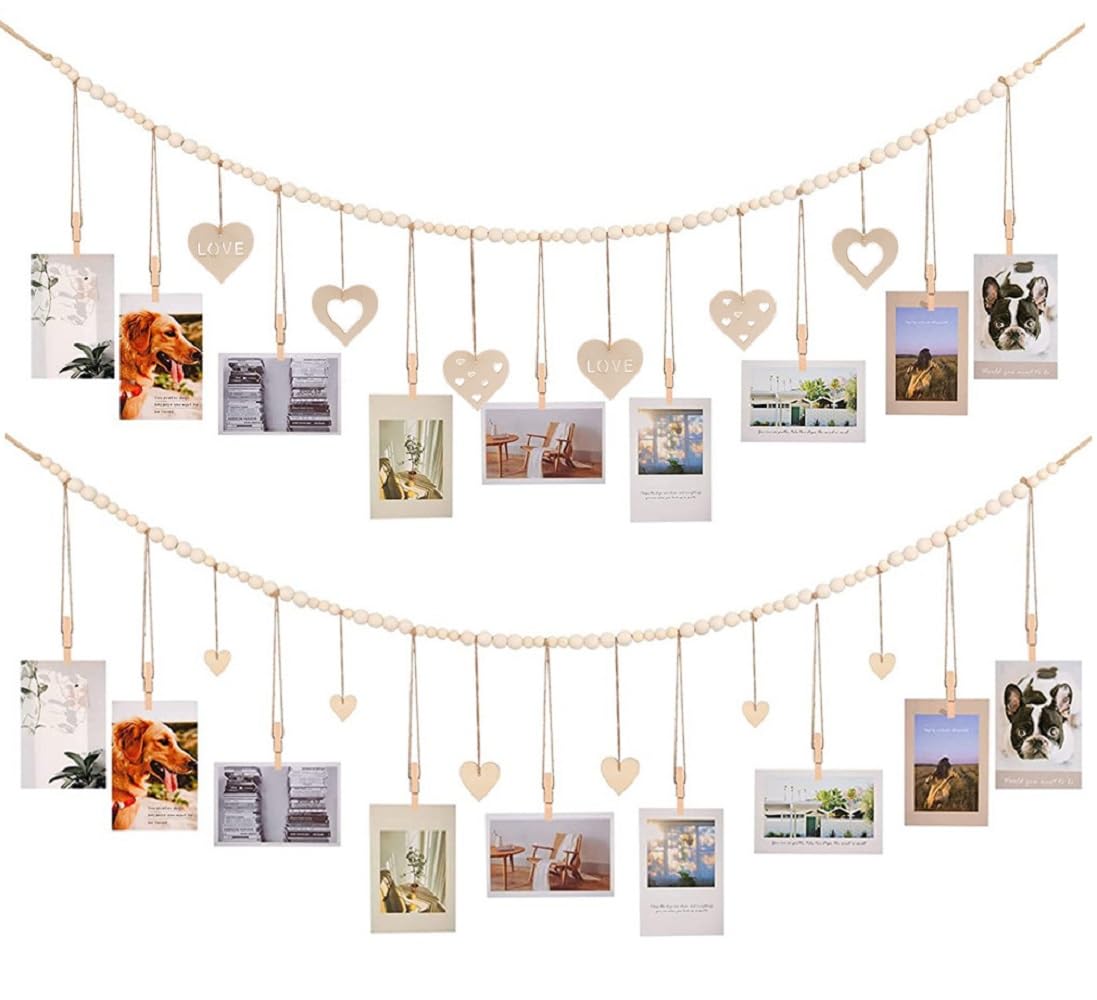 Amazon.co.jp: DIFEIUKI 写真ガーランド 2本入 写真壁 壁掛け 写真飾り